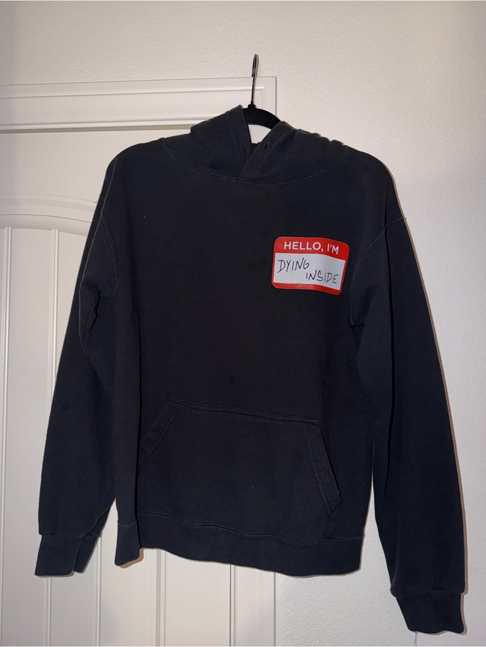ALF Black Graphic Hoodie Sweatshirt - "Hello, I'm Dying Inside"